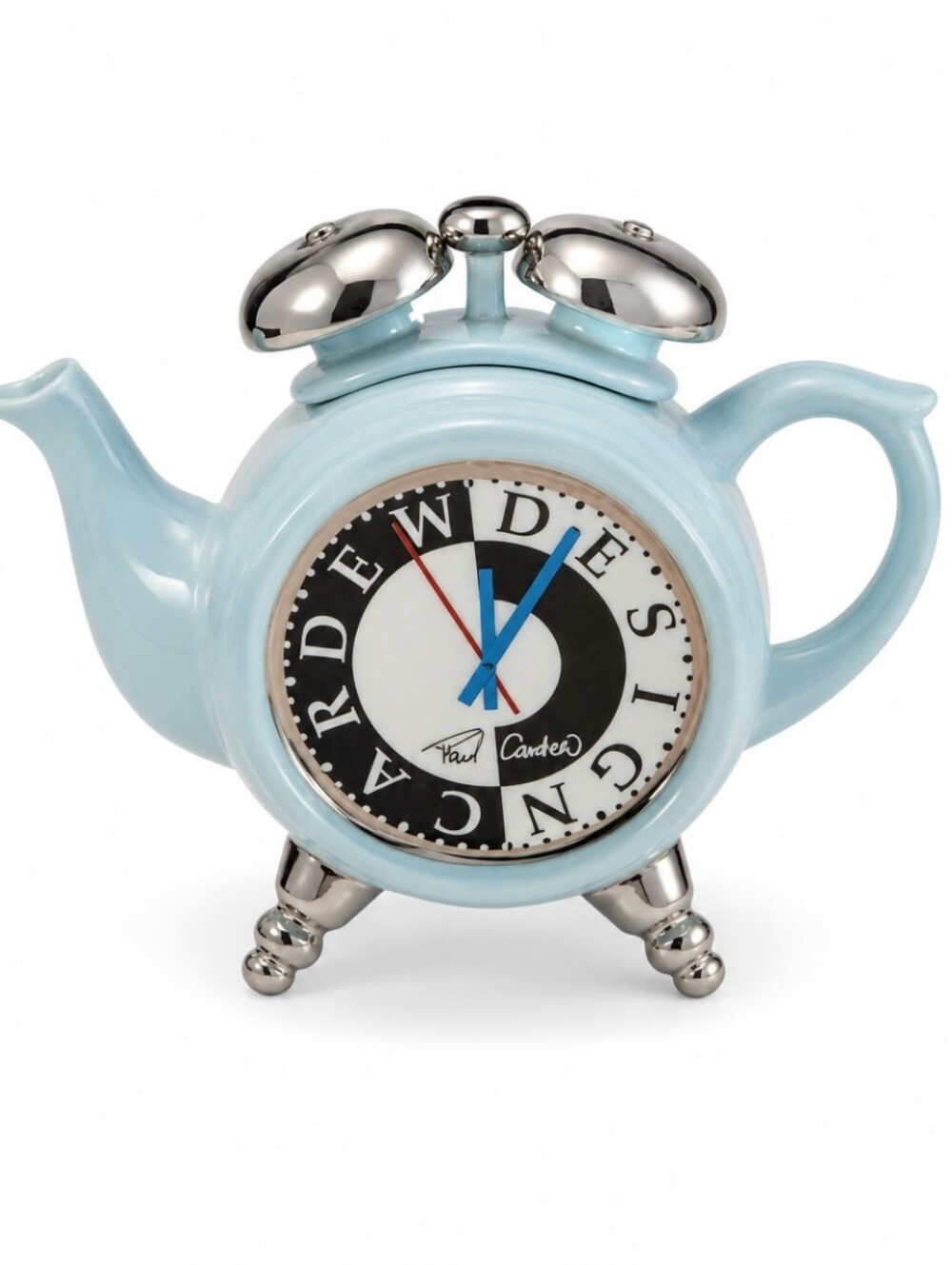 Paul Cardew Collector Club Edition Teapot Alarm Clock Blue Novelty Ceramic